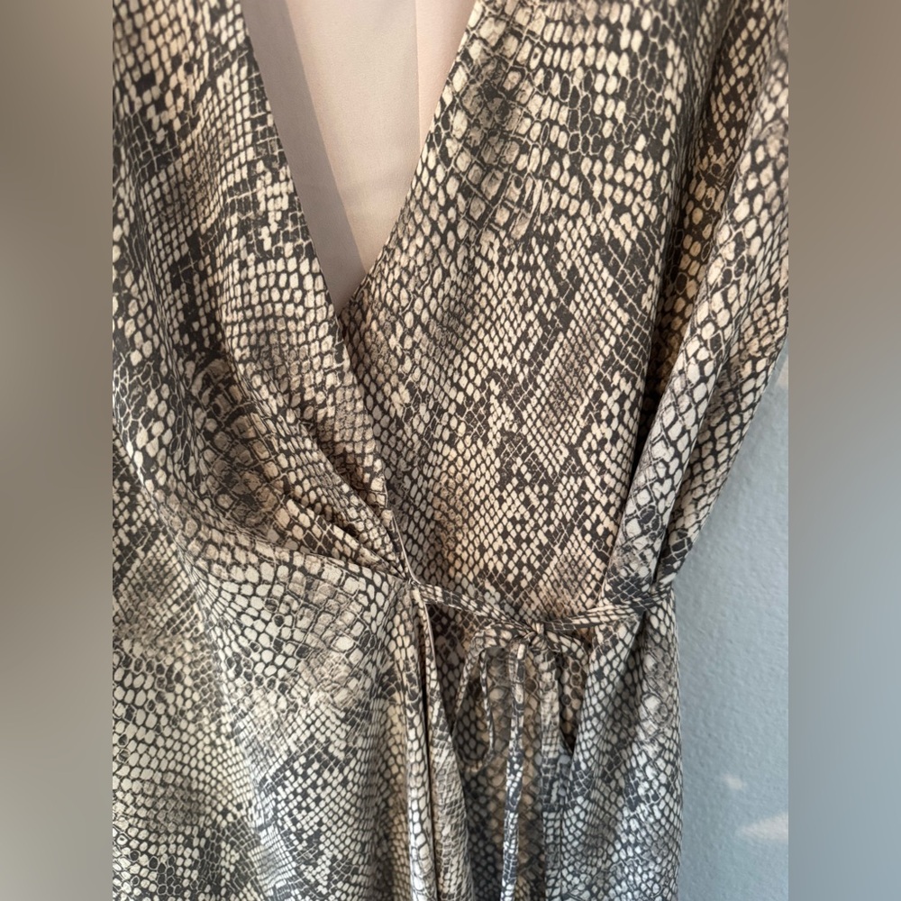 Babaton by Aritzia Wallace wrap dress. Size XS. EUC. Snake print - Picture 4 of 5